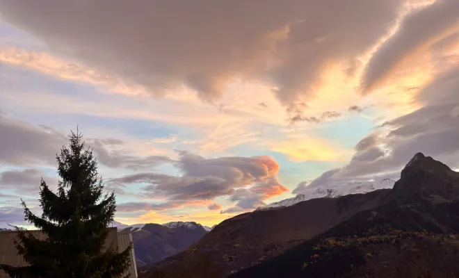 Vue de la terrasse - Auberge La Brindille - Villard-Notre-Dame